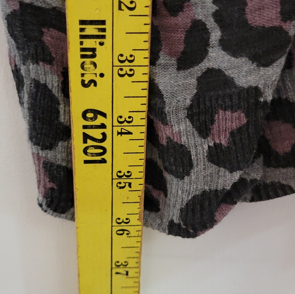 TORRID Leopard Print Long Cardigan - Gray & Pink - Picture 8 of 8
